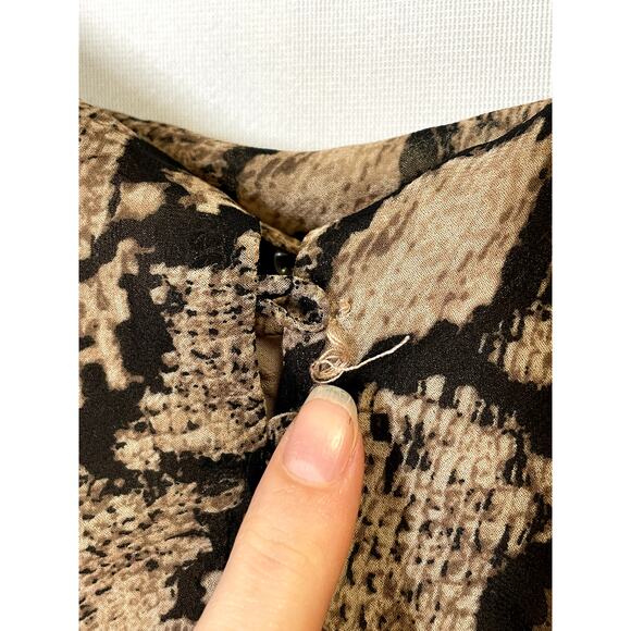 ASTR THE LABEL Darla Cowl Neck Snake Print Cami Tank Top Brown Size S - Picture 9 of 12